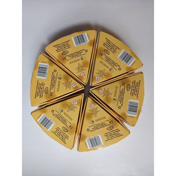 Vintage House Mouse Mini Jigsaw Puzzles Cheese Wheel Shaped Set of 6 Complete - Picture 9 of 9